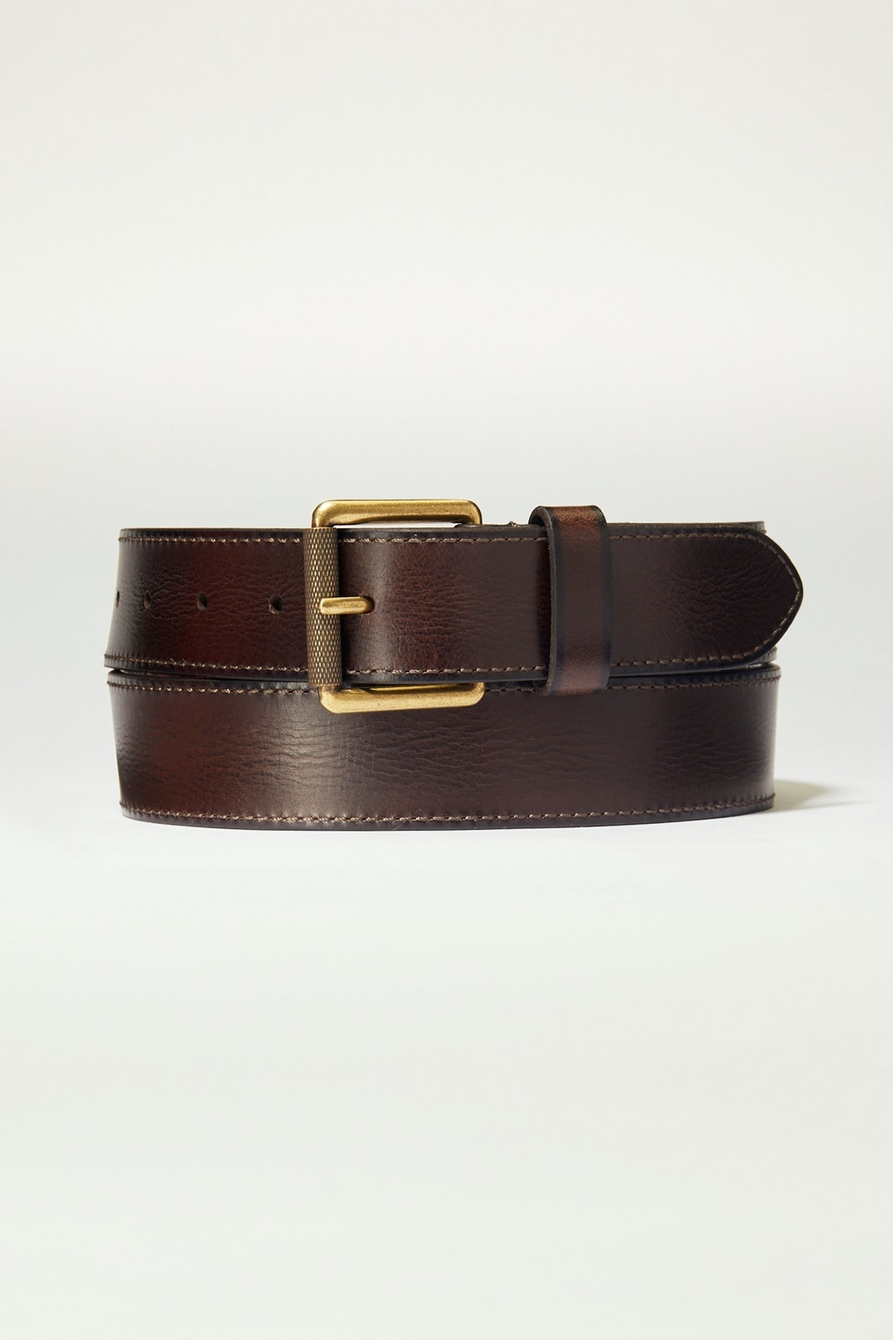 mens washed leather belt